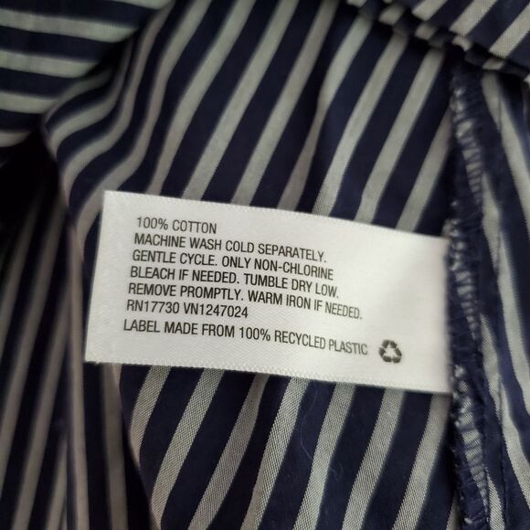 A New Day blue and gray stripe elastic band skirt women's size large - Picture 4 of 5